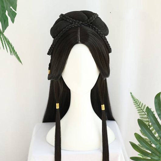 Peluca Completa Estilo Han Chino Antiguo para Mujer - Image 9