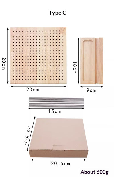 Tablero de Tejido en Madera Maciza para Cuadrados de Crochet - Image 17