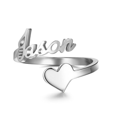 Anillo Personalizado de Corazón en Acero Inoxidable DIY - Image 14