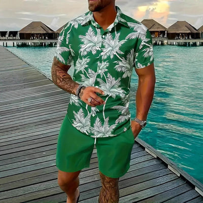 Traje Hawaiano Hombre 3D Estampado Manga Corta - Image 3