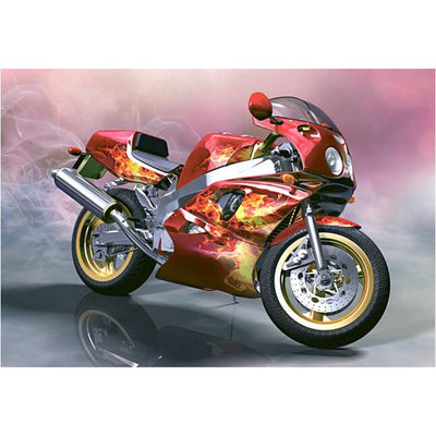 Cuadro Decorativo Motocicleta Diamante de Cristal Multicolor