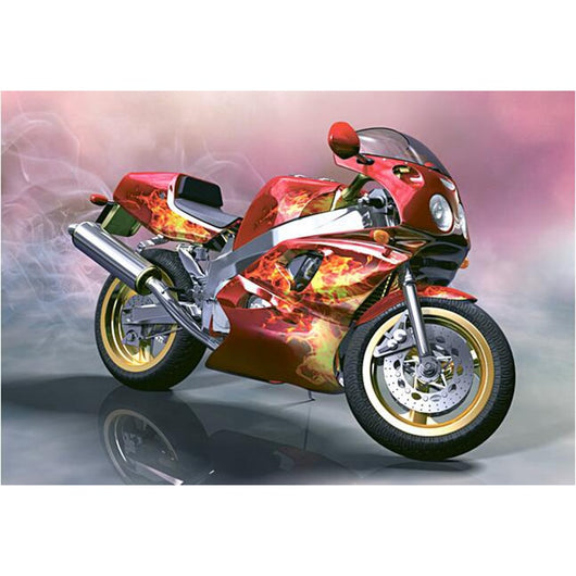 Cuadro Decorativo Motocicleta Diamante de Cristal Multicolor