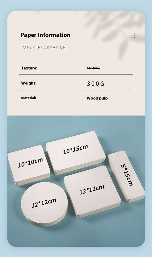 Tarjetas Postales de Papel Acuarela 300g Blanco - Image 15