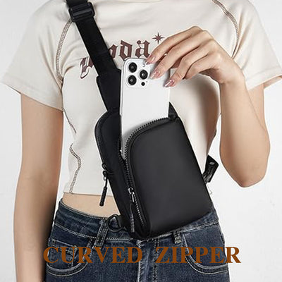 Bolsa Bandolera Minimalista Impermeable de Poliéster Liso - Image 12