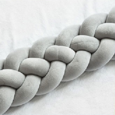 Protectores de Cuna Trenzados Alargados con Almohada Decorativa - Image 8