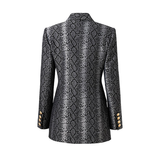 Saco de Dos Botones con Patrón Jacquard Piel - Primavera Otoño - Image 12