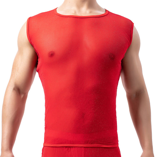 Chaleco Transparente de Malla Ice Silk para Hombre - Image 9