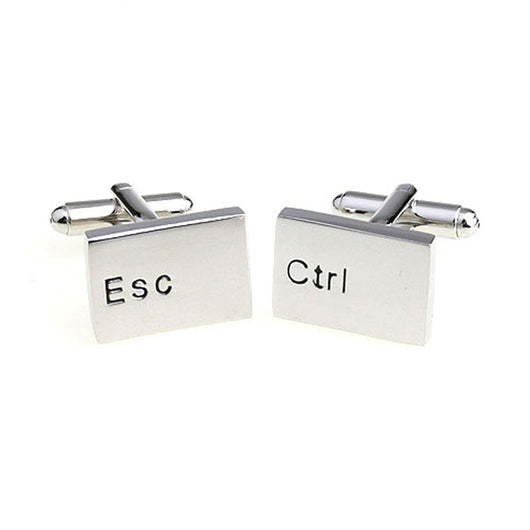 Mancuernillas de Metal con Letras Francesas para Hombre - Image 4