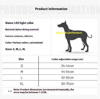 Collar Luminoso USB para Perros con Banda Reflectante y Impresión LED - Image 7