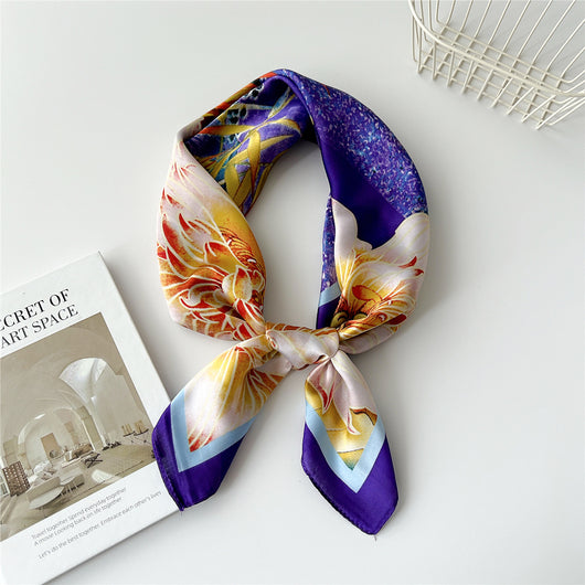 Pañuelo de Seda Cuadrado 70cm - Versátil para Primavera y Otoño - Image 8