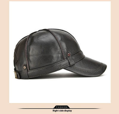 Gorro de Cuero para Hombre con Protección Auditiva - Invierno Acolchado - Image 22