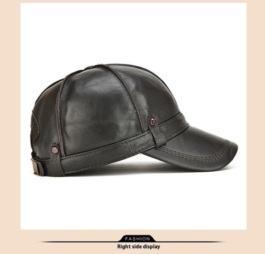 Gorro de Cuero para Hombre con Protección Auditiva - Invierno Acolchado - Image 22