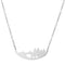 Stainless steel musical note necklace Three bear Plateado