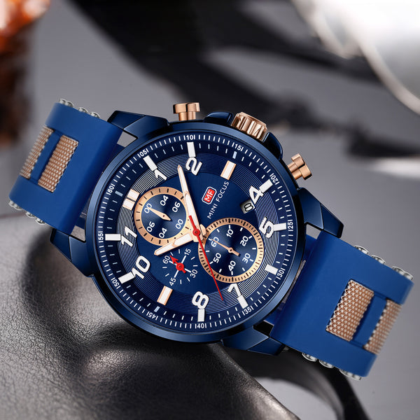 Reloj Deportivo Multifuncional para Hombre con Cronógrafo de Tres Esferas