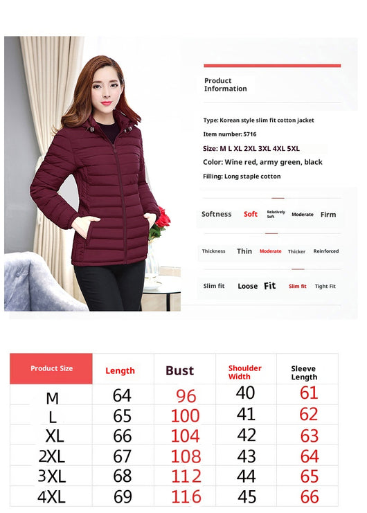Chaqueta Acolchada de Plumas para Mujer Talla Grande Corte Slim - Image 6