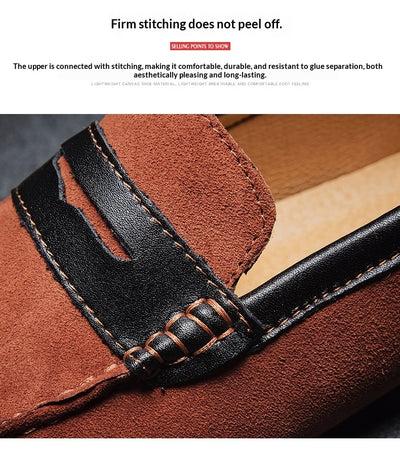 Mocasín de Cuero con Detalles en Contraste - Zapatos Versátiles para Hombre - Image 23