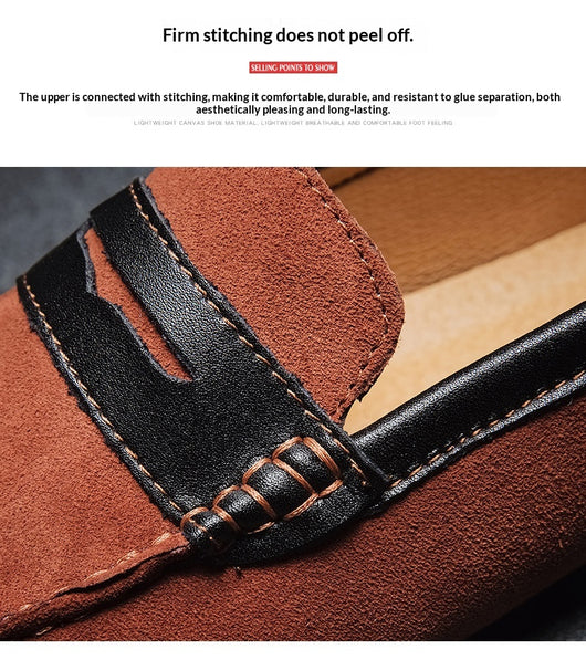 Mocasín de Cuero con Detalles en Contraste - Zapatos Versátiles para Hombre - Image 23