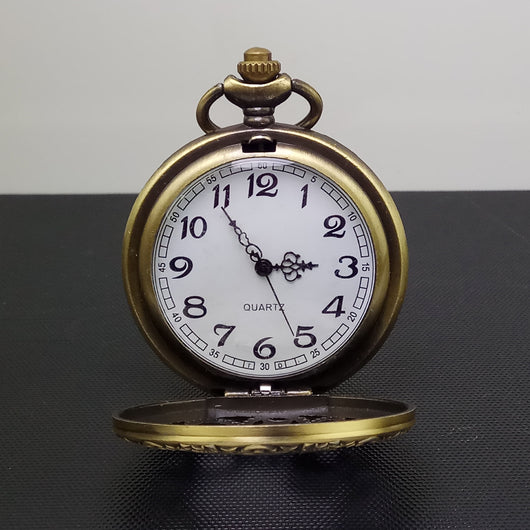 Reloj de Bolsillo Vintage Clásico Grande con Engranajes Hueco - Image 3