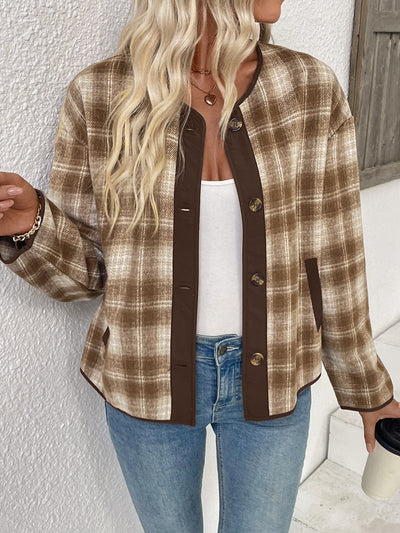 Cardigan de Cuadros para Mujer - Chaqueta Casual Versátil - Image 8