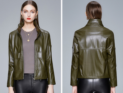 Chaqueta de Cuero Estilo Coreano para Mujer - Abrigo PU Elegante - Image 11