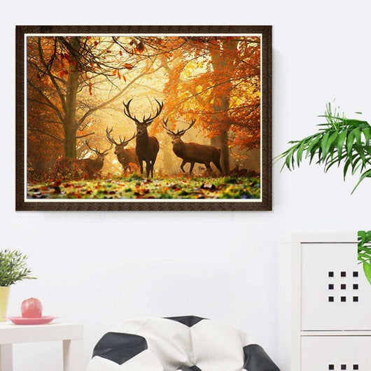 Pintura de Diamantes 5D Tema Venado en el Bosque - Image 2