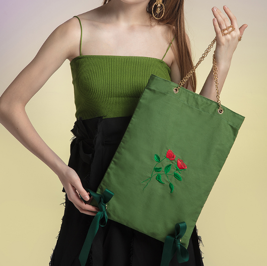 Bolso de Hombro Grande con Lazo Rosa - Cartera Casual de Alta Capacidad