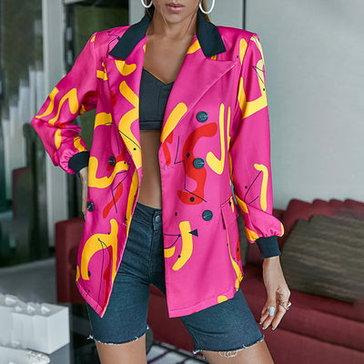 Blazer Ejecutivo de Solapa Clásica con Doble Botonadura y Estampado Moderno - Image 8