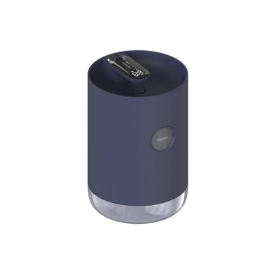 White cylindrical humidifier with a transparent base, digital display, and 1000ml capacity indicator. - Image 22