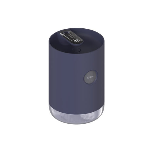 White cylindrical humidifier with a transparent base, digital display, and 1000ml capacity indicator. - Image 12