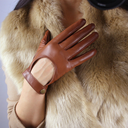 Guantes de Pantalla Táctil en Cuero de Oveja Puro 19cm - Image 9