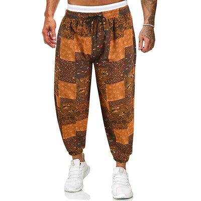 Pantalones Holgados de Algodón y Lino Multicolor para Hombre - Image 2