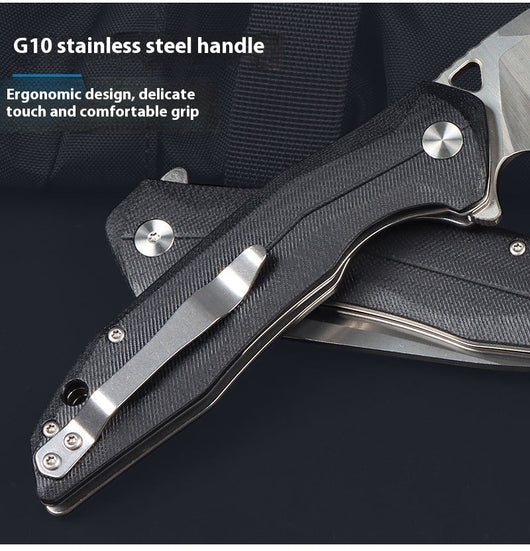 Cuchillo Plegable Táctico D2 Portátil para Autodefensa - Image 8