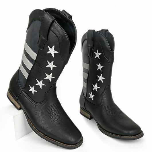 Bota Vaquera Occidental Estrella de Cinco Puntas para Hombre - Image 10