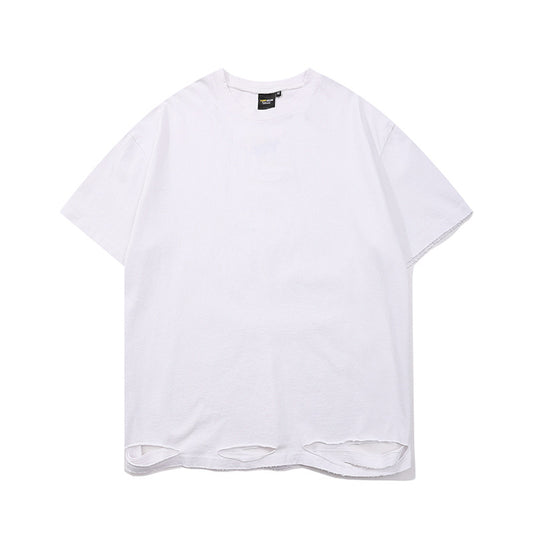 Playera Casual de Cuello Redondo con Rasgaduras Diseño Moderno - Image 2