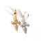 Aretes de Diamante Estilo Barroco con Cruz