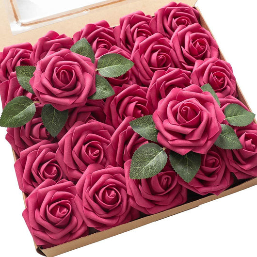 Rosas de Espuma PE con Tallo y Hojas - 25 Flores Decorativas para Bodas y San Valentín - Image 7