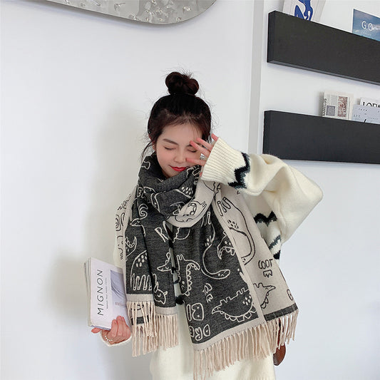 Pashmina Estampada de Protección Solar para Otoño e Invierno