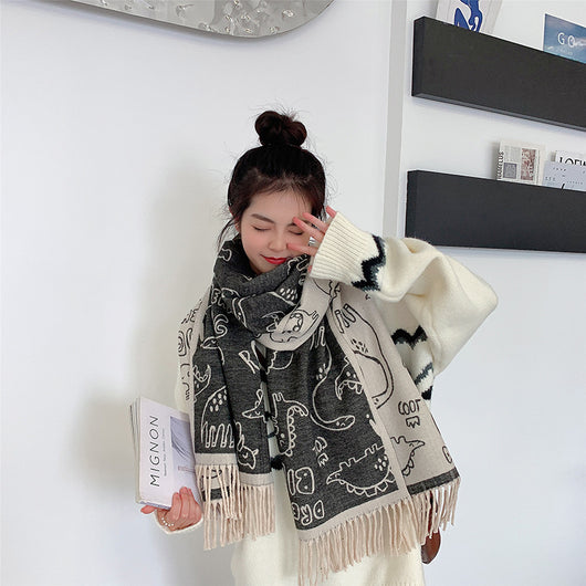Pashmina Estampada de Protección Solar para Otoño e Invierno