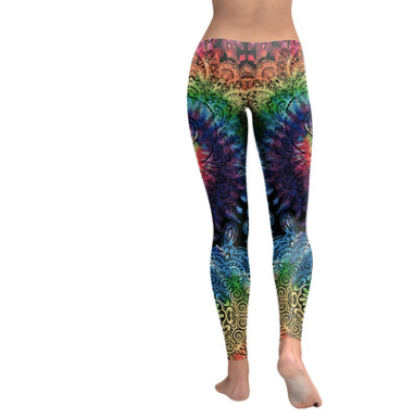 Leggings de Yoga Mandala Flores Arcoíris - Image 2