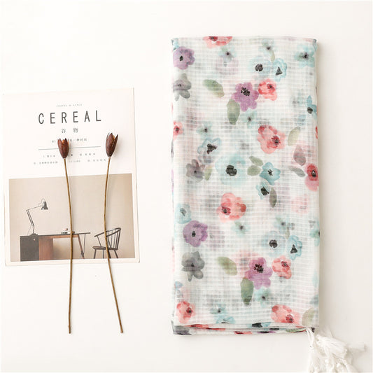 Pañuelo Protector Solar de Algodón y Lino para Mujer