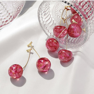 Aretes Colgantes de Cereza con Elegancia Francesa - Image 6