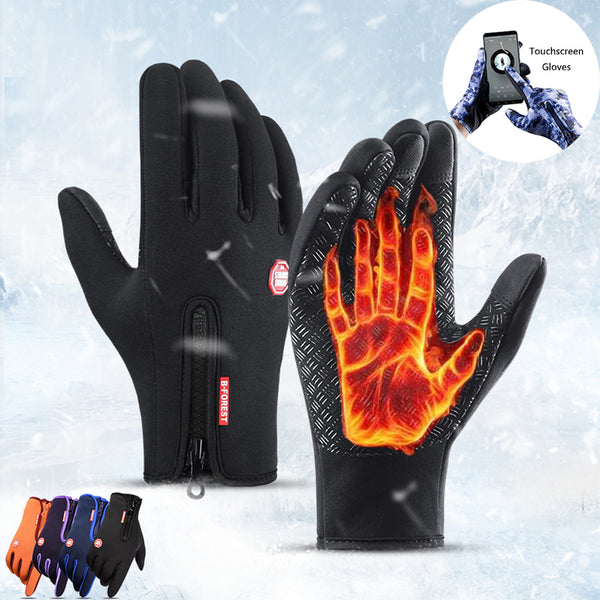 Guantes Moto Invierno Pantalla Táctil Impermeables con Forro Térmico
