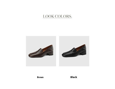 Mocasines Mujer Tacón Robusto Punta Cuadrada Elegantes - Image 11