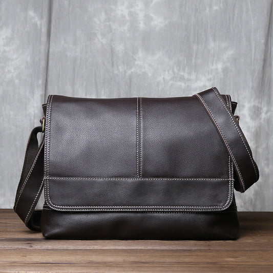 Bolsa de Cuero Horizontal Retro para Hombre - Estilo A4 - Image 2