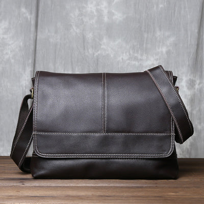 Bolsa de Cuero Horizontal Retro para Hombre - Estilo A4 - Image 2