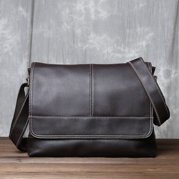 Bolsa de Cuero Horizontal Retro para Hombre - Estilo A4