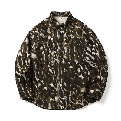 Camisa de Camuflaje Holgada de Manga Larga para Hombre - Image 8