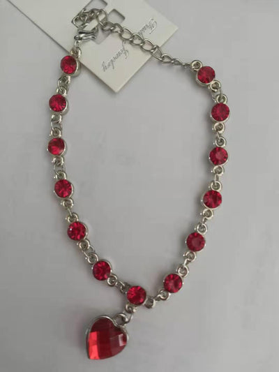 Pulsera de Diamantes Brillantes con Corazón de Durazno Cristalino - Image 20