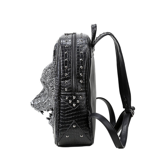 Mochila Escolar 3D Lobo Edición Coreana - Unisex