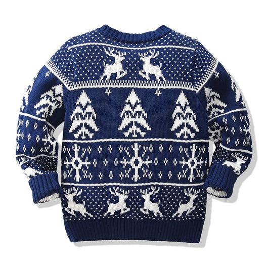 Suéter Infantil Jacquard Doble con Diseño Copo de Nieve - Image 12